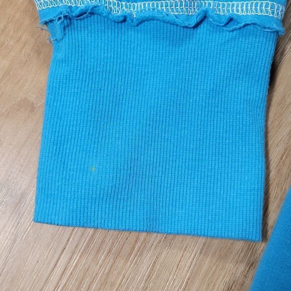 🔺️Vanity Blue Mustangs Vneck Hoodie Sweatshirt XLarge - Picture 7 of 7